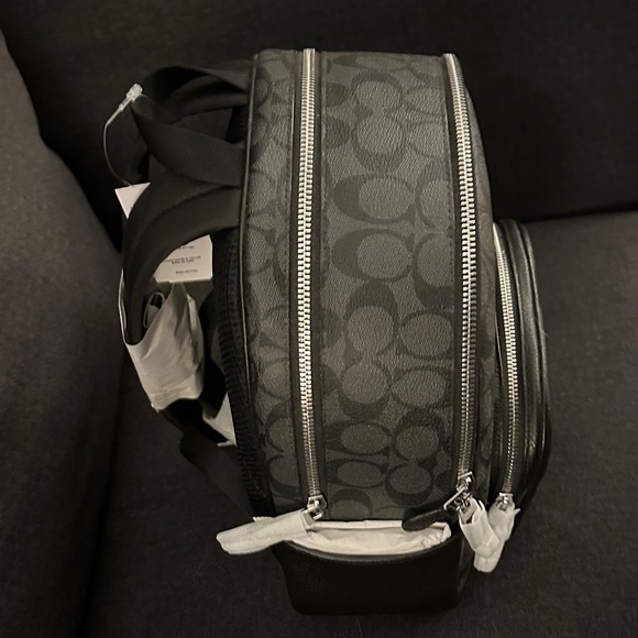 NWT Coach Signature Black and Gray Backpack - Picture 4 of 6